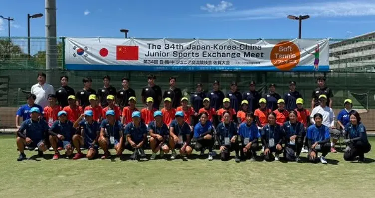 【女子ソフトテニス部】第34回日韓中ジュニア競技交流会（広島翔洋高等学校）